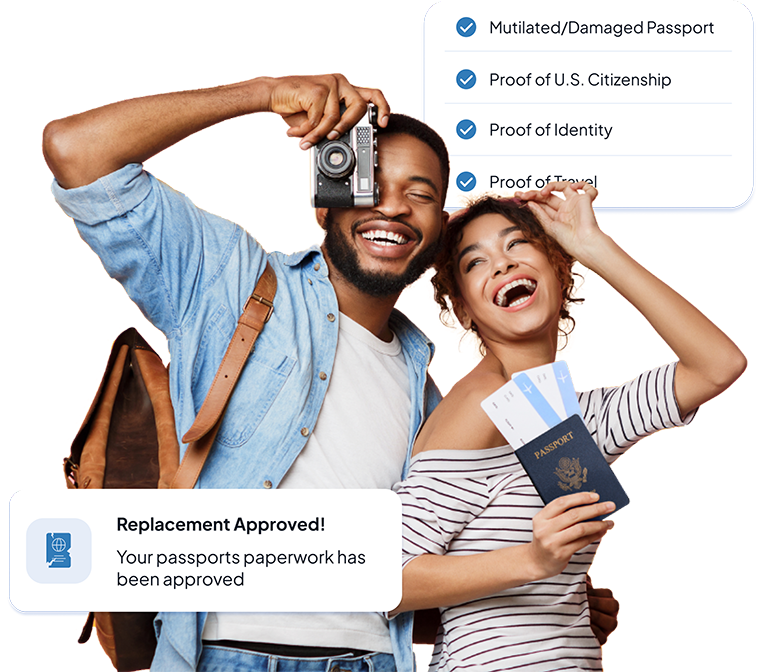 Damaged Passport Banner