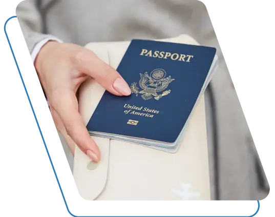 Man and woman getting an official document