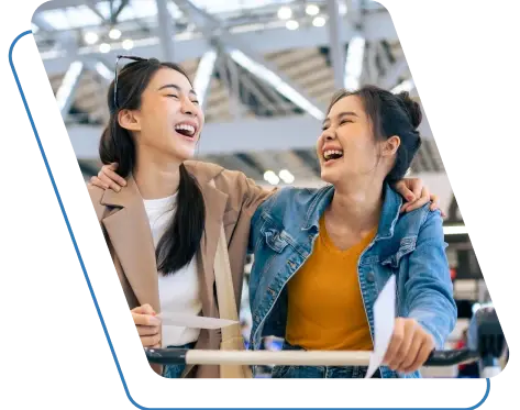 Man and woman getting an official document