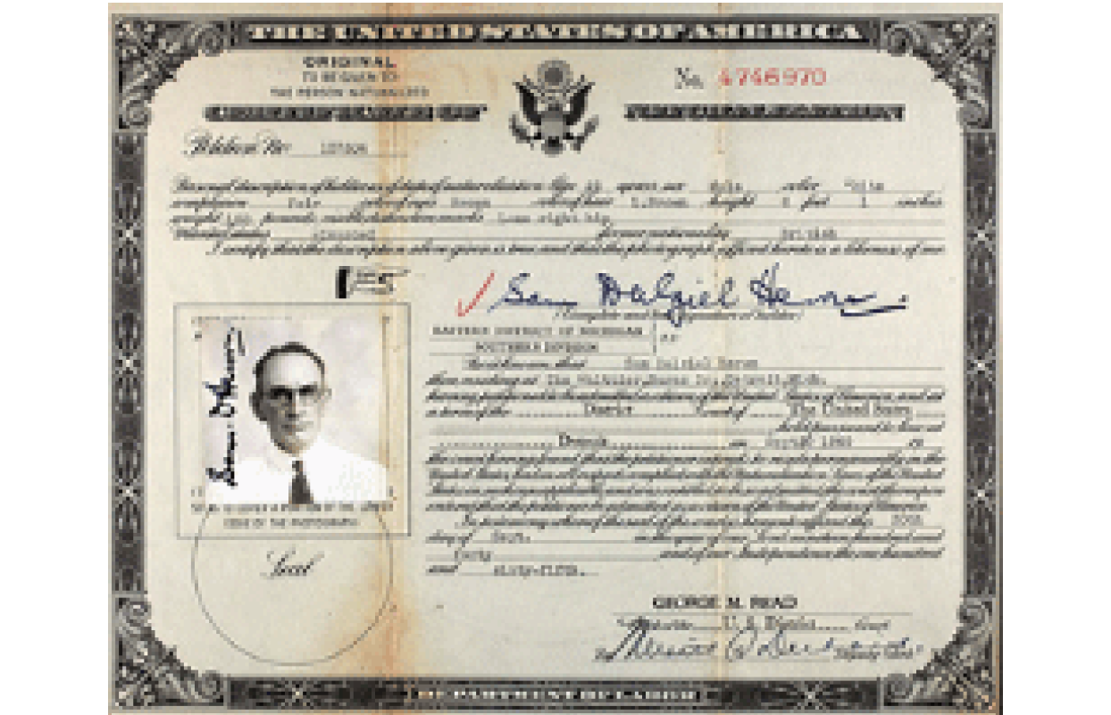 Naturalization Certificate