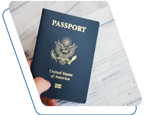 Man and woman getting an official document