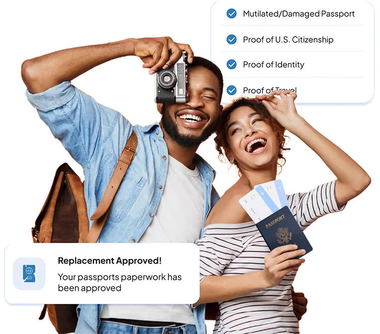 Damaged Passport Banner